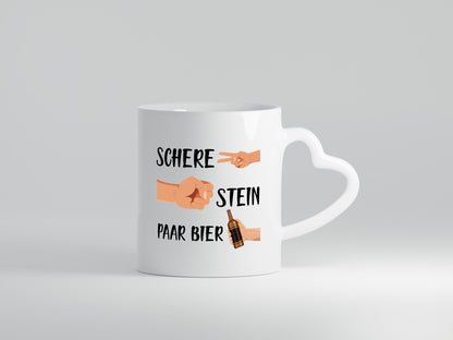 Schere Stein paar Bier | Biertrinker Party Pils lustig Humor Geschenkidee