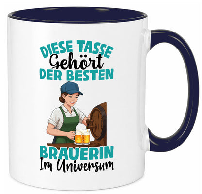 Im Universum: Brauerin | Bier Brauerei lustiger Spruch Geschenk Humor