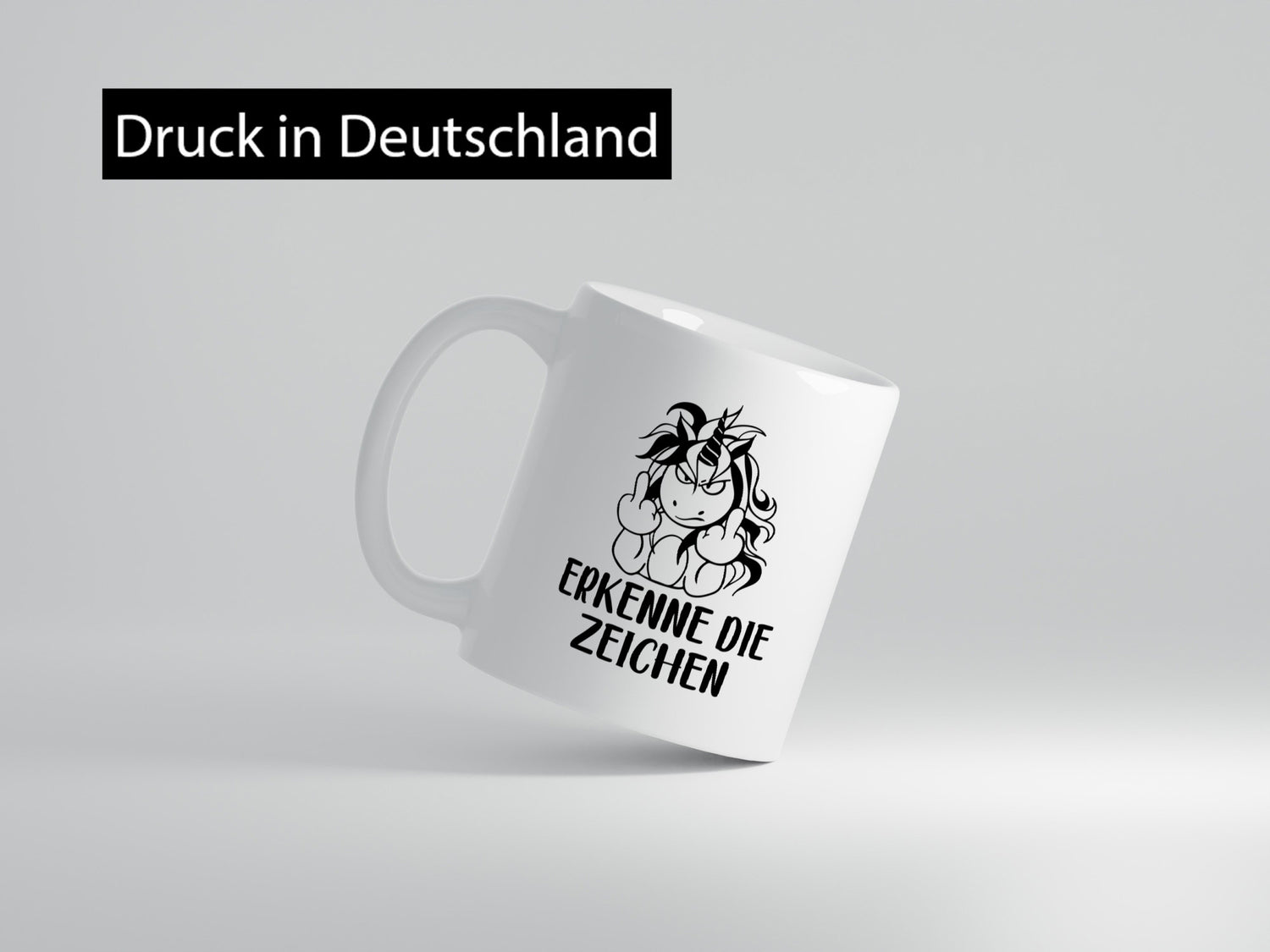 Erkenne die Zeichen | Stinkefinger Humor Geschenkidee Tasse