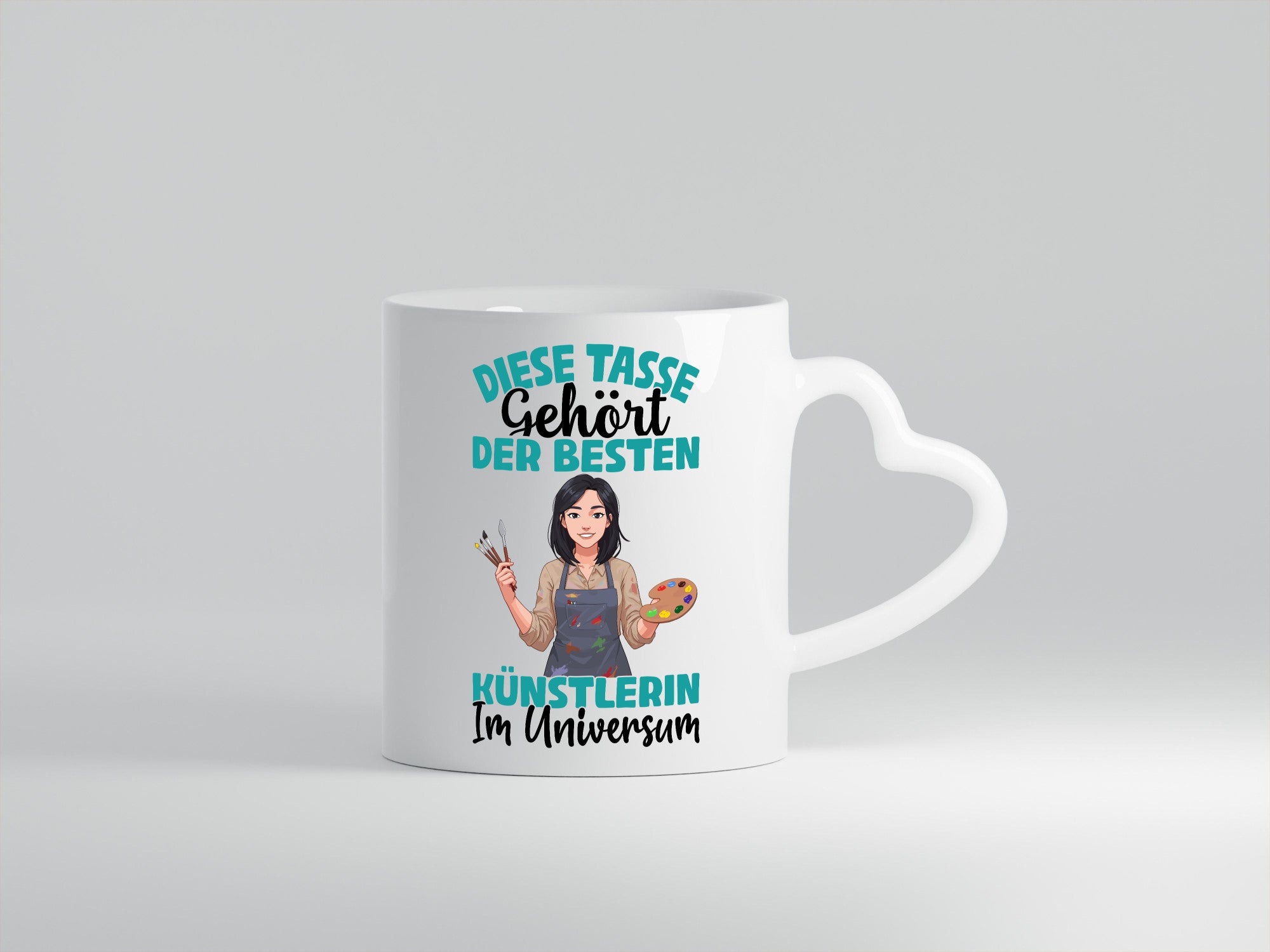 Im Universum: Künstlerin| Kunst Humor Geschenkidee Tasse