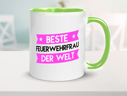 Bester Feuerwehrfrau | Feuerwehr lustig Humor Geschenkidee Geschenk Tasse