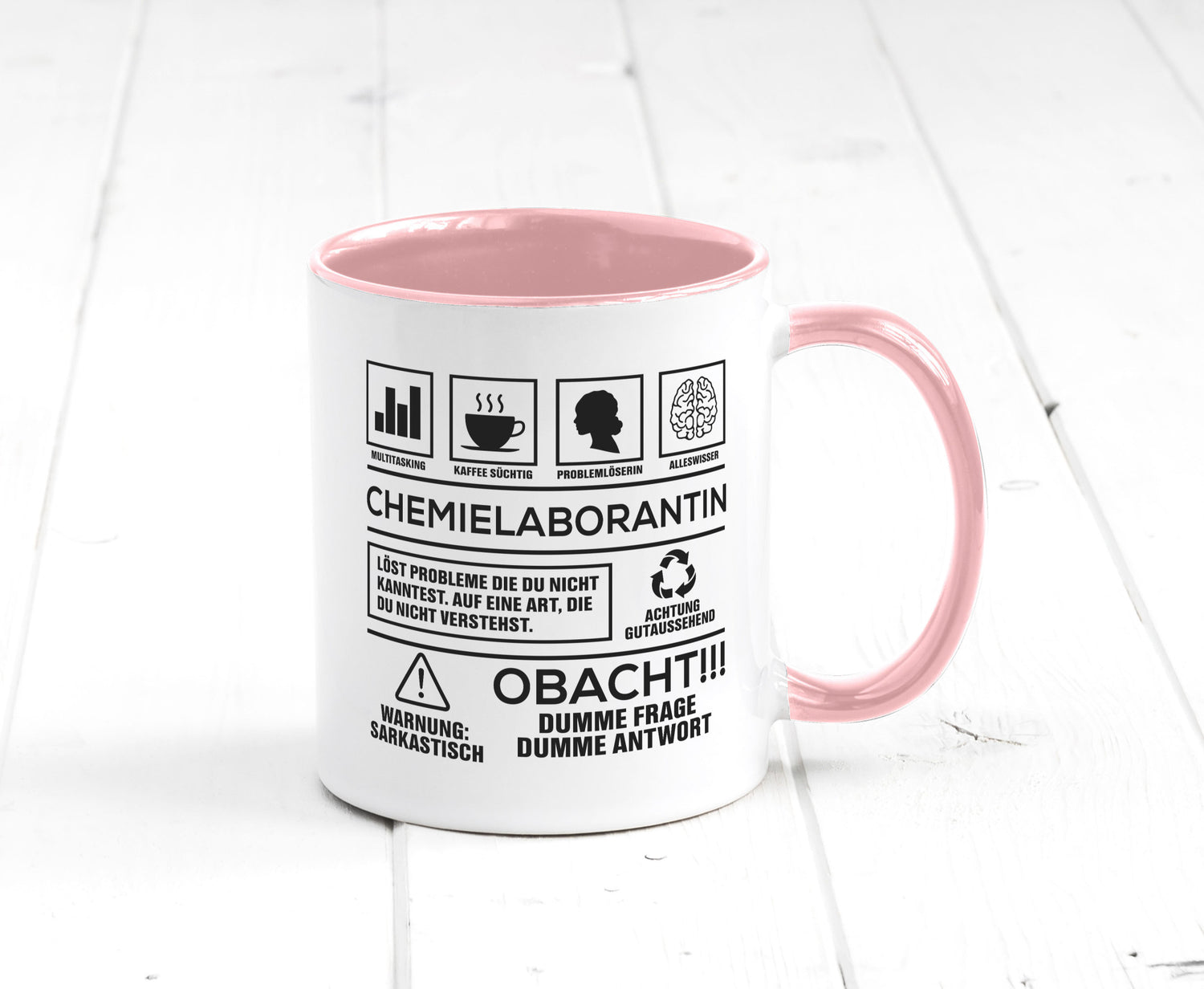 Achtung Probleme Chemielaborantin | Laborantin Chemie Geschenk Humor