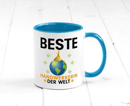Welt Beste Handwerkerin | Handwerkerinnen lustiger Spruch Geschenk Humor Tasse