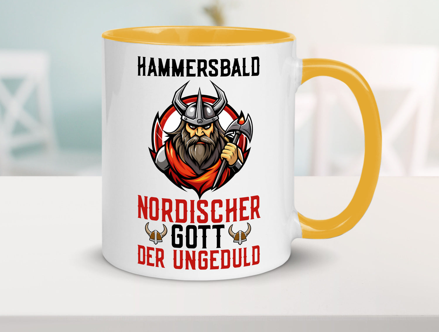 Hammersbald Nordischer Gott der ungeduld Humor Geschenkidee Tasse
