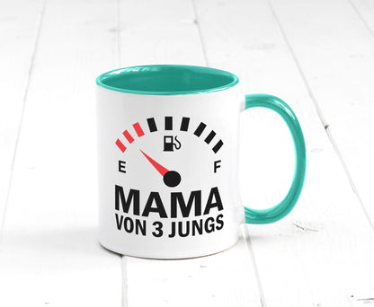 Mama von 3 Jungs | Muttertag Geschwister lustiger Spruch Geschenk Familie
