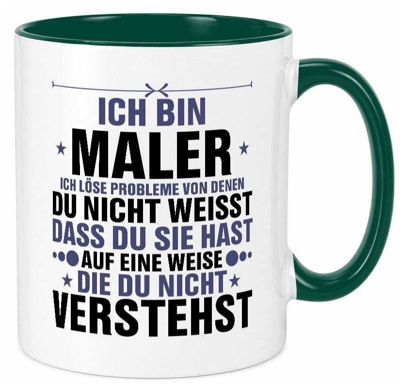 Löse Probleme: Maler | Malerei v2 lustig Humor Geschenkidee Geschenk Tasse