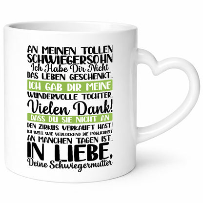 An meinen tollen Schwiegersohn vl2 lustig Familie Geschenkidee Geschenk Tasse