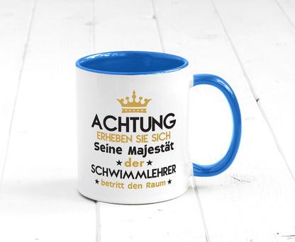 Seine Majestät Schwimmlehrer | Lehrer Schüler schwimmen Geschenkidee Humor Tasse