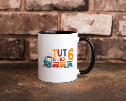 6. Geburtstag | 6 Jahre Eisenbahn Zug junge lustiger Spruch Geschenk Tasse