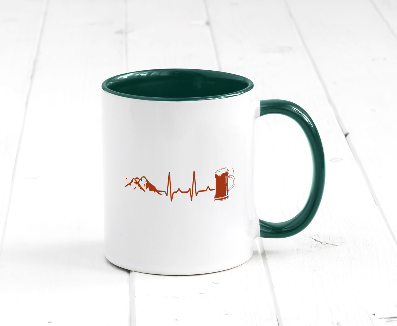 Berge und Bier | Wandern Wanderer Biertrinken Geschenkidee Humor Tasse