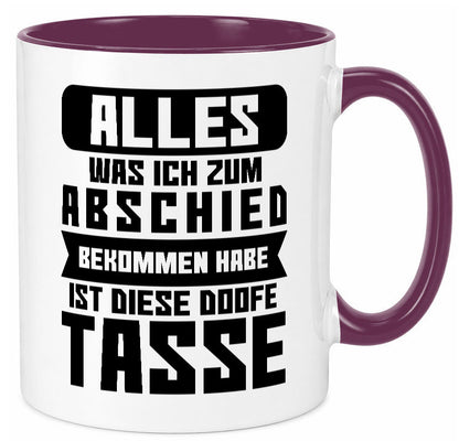 Zum Abschied | Kollegen Jobwechsel Büro Abschluss Geschenk Arbeit lustiger