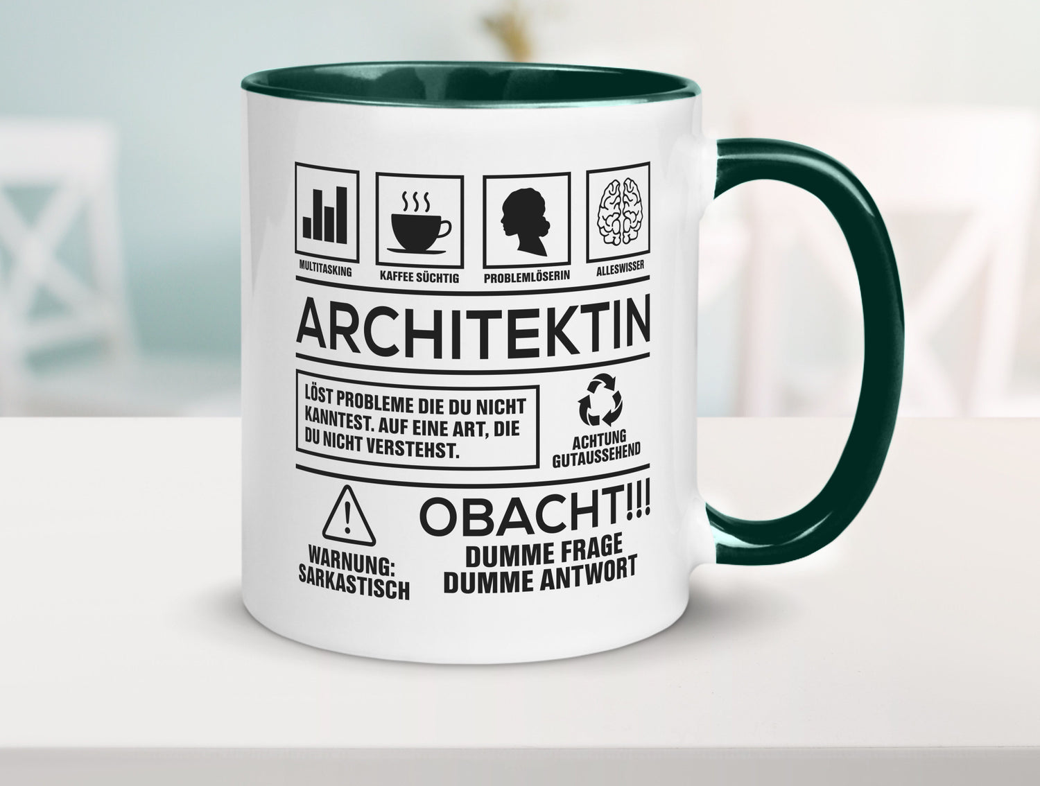 Achtung Probleme Architektin | Architektur Büro lustig Arbeit Kollegen Geschenk