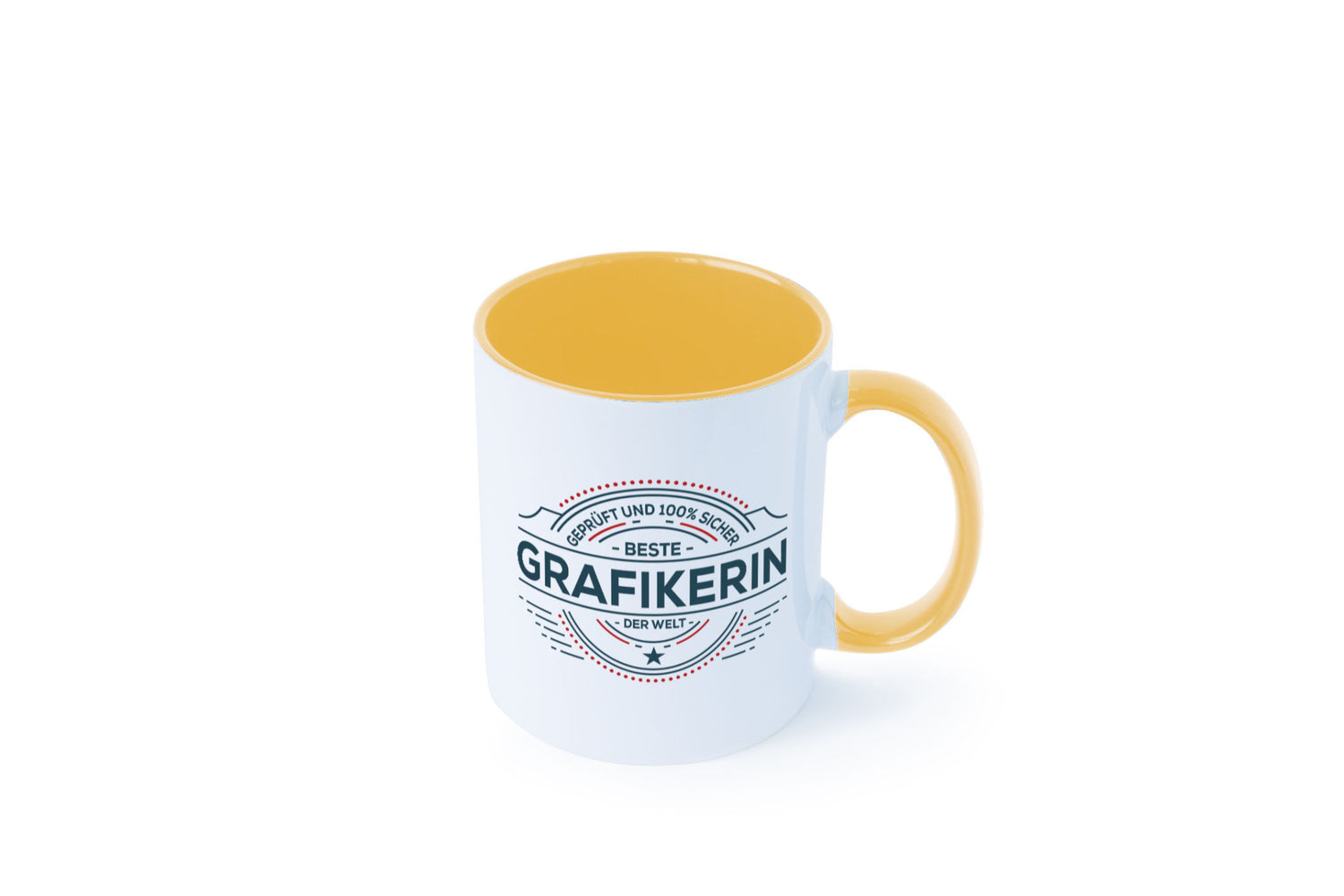Geprüft und sicher: Grafikerin | Grafik Design Humor Geschenkidee Tasse