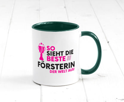 Die Weltbeste Försterin | Forst Arbeit Humor Kollegen Büro Geschenkidee Tasse
