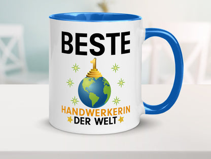 Welt Beste Handwerkerin | Handwerkerinnen lustiger Spruch Geschenk Humor Tasse