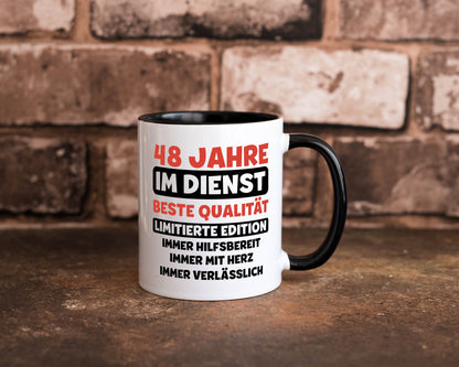 48 Jahre im Dienst | Jubiläum Arbeit v3 Humor Kollegen Büro Geschenkidee Tasse