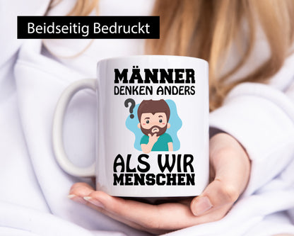 Männer denken anders Geschenkidee Humor Tasse