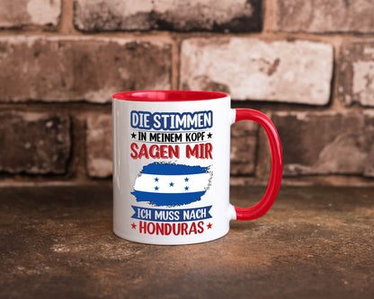 Honduras | Urlaub Stimmen in meinem Kopf Traumland Geschenkidee Humor Tasse