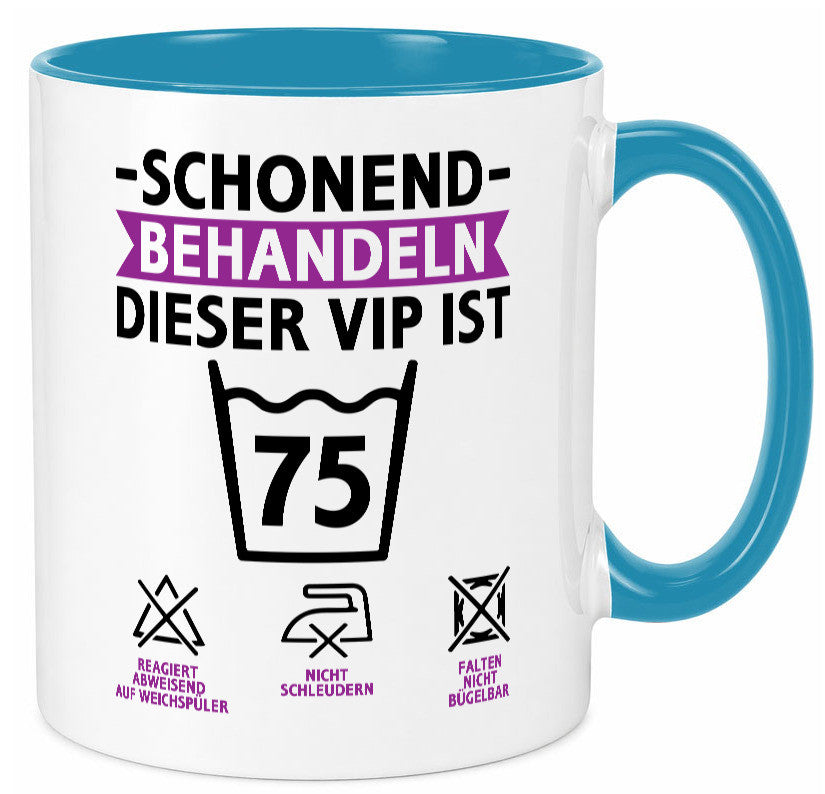 75 Geburtstag | schonend behandeln Jahre v2 lustiger Spruch Geschenk