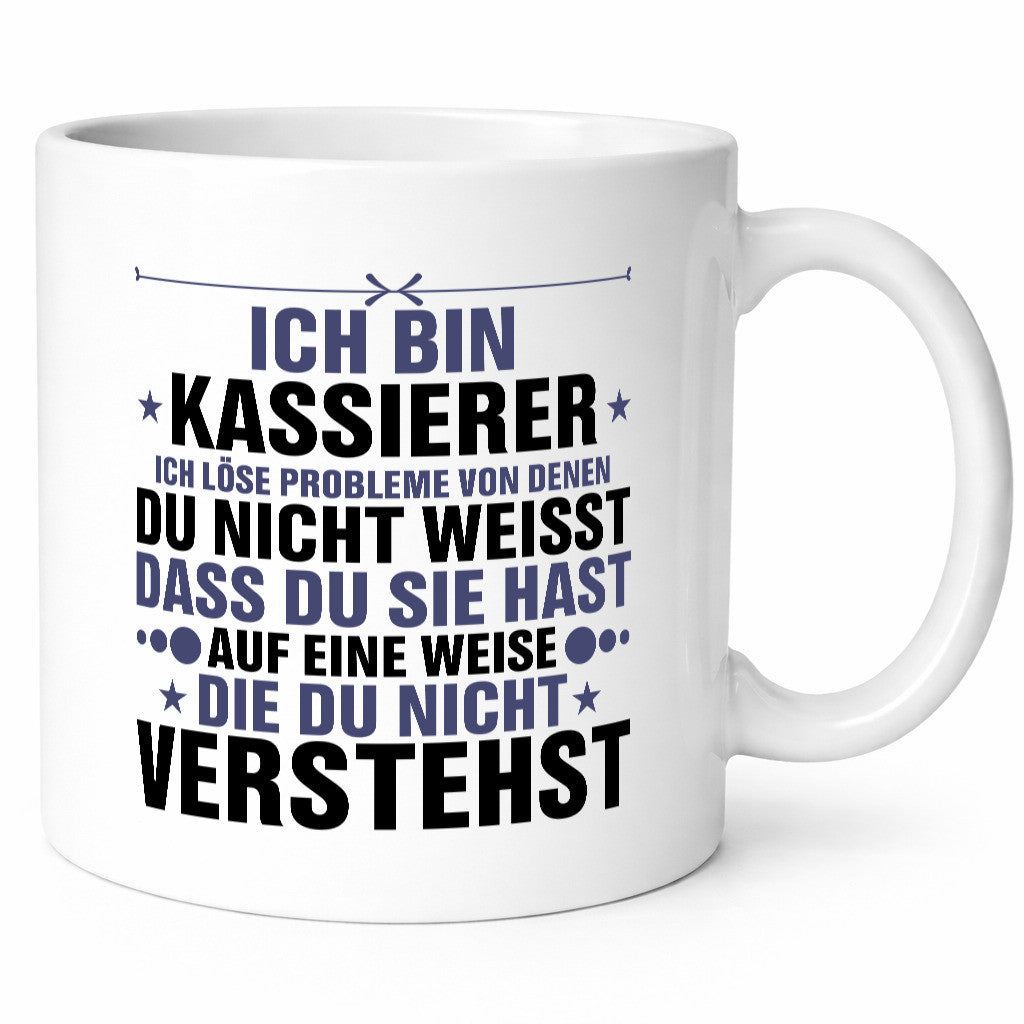 Löse Probleme: Kassierer v2 Geschenkidee Humor Tasse