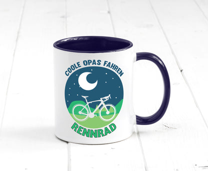 Coole Opas fahren Rennrad | Mond Landschaft Geschenk Familie Geschenkidee