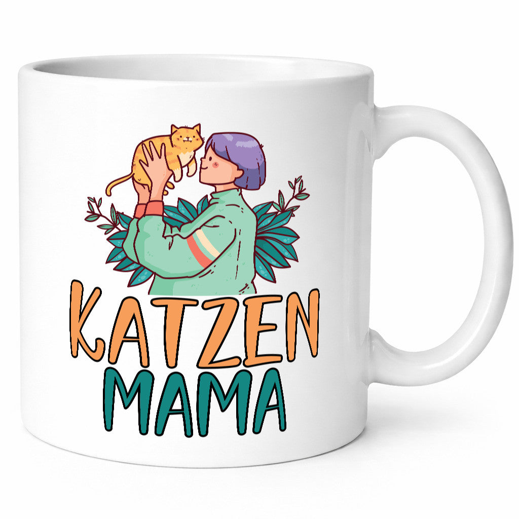 Katzenmama | Katze Mensch Pflanze lustig Familie Geschenkidee Geschenk Tasse