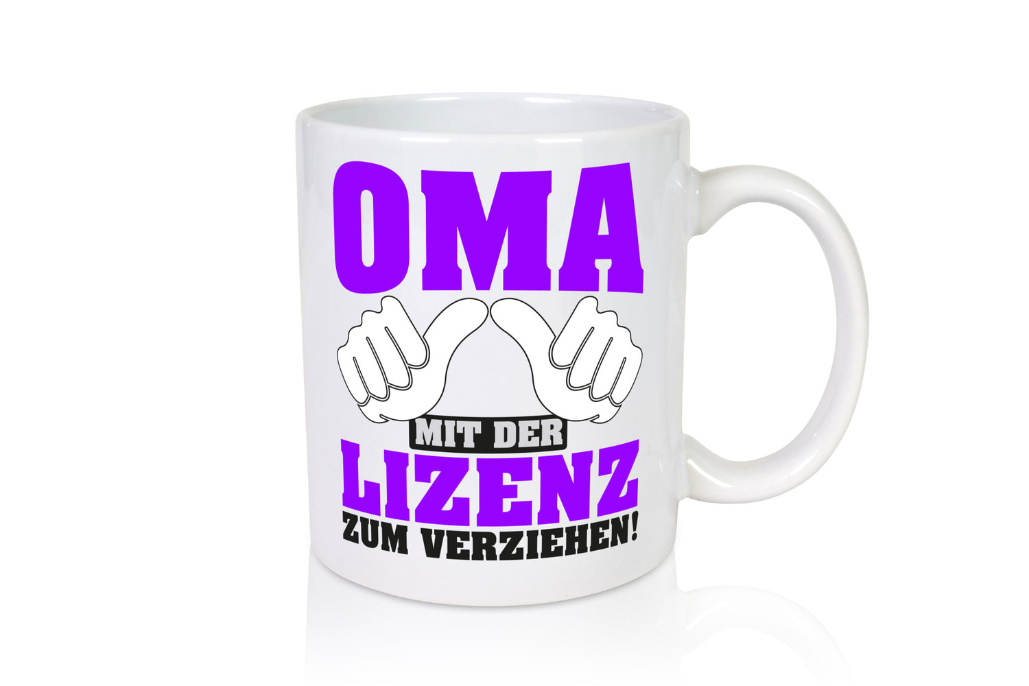 Oma mit Lizenz | Spruch Großmutter lustig Familie Geschenkidee Geschenk Tasse