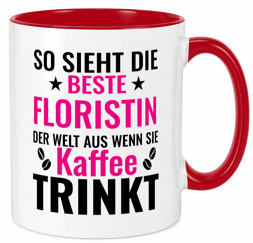 Kaffee trinkt: Floristin | Blumen Verkäuferin lustiger Spruch Geschenk Humor