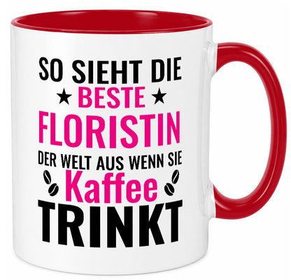 Kaffee trinkt: Floristin | Blumen Verkäuferin lustiger Spruch Geschenk Humor