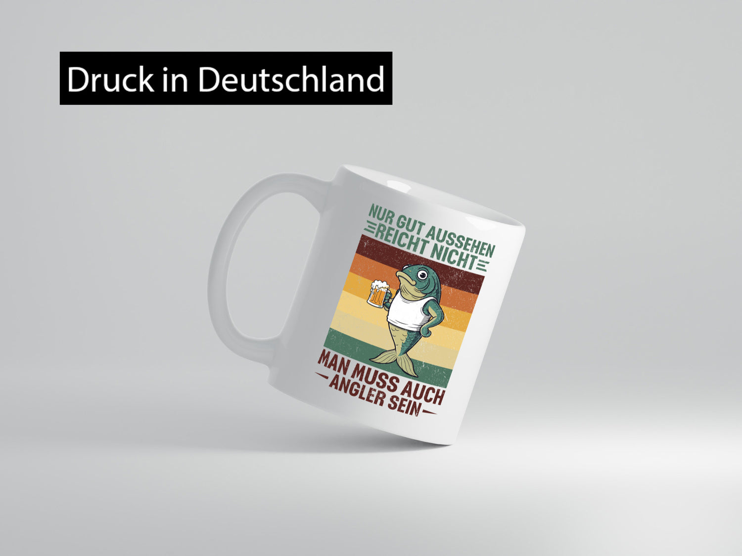 Nur gut aussehen reicht nicht | Angler Biertrinker lustig Humor Geschenkidee