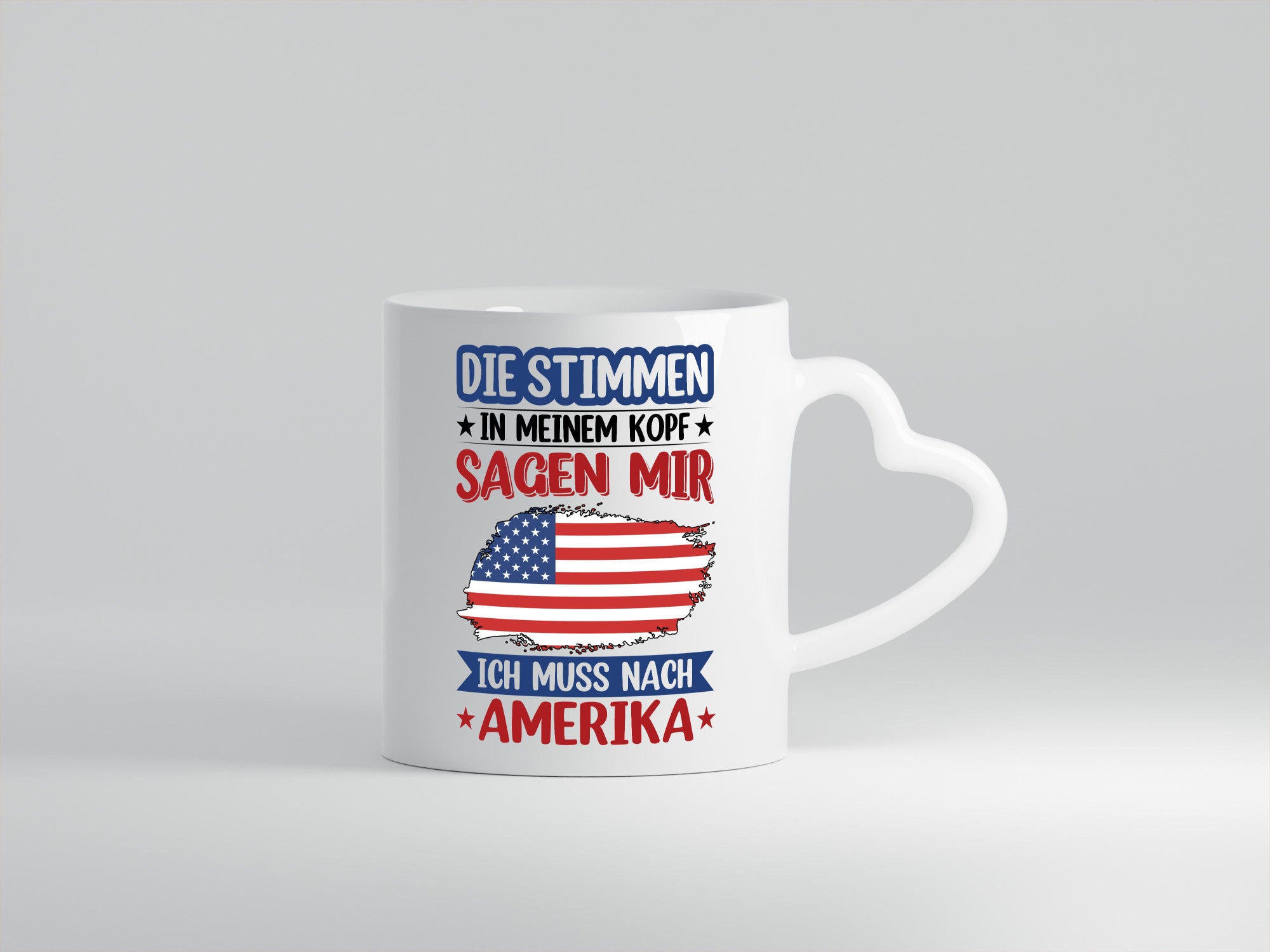 Amerika | Urlaub Stimmen in meinem Kopf Traumland v2 Humor Geschenkidee Tasse
