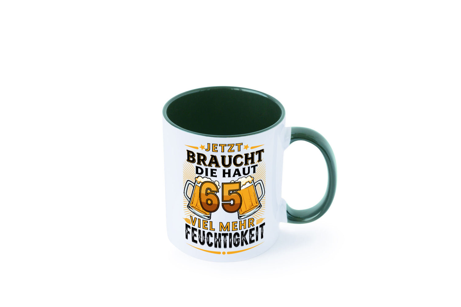 65 braucht die haut mehr Feuchtigkeit | 65. Geburtstag Humor Geschenkidee Tasse