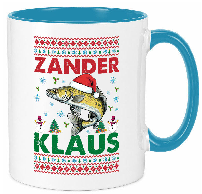 Zander Klaus | Ugly Christmas Angler Angeln v2 Geschenk Humor Geschenkidee Tasse