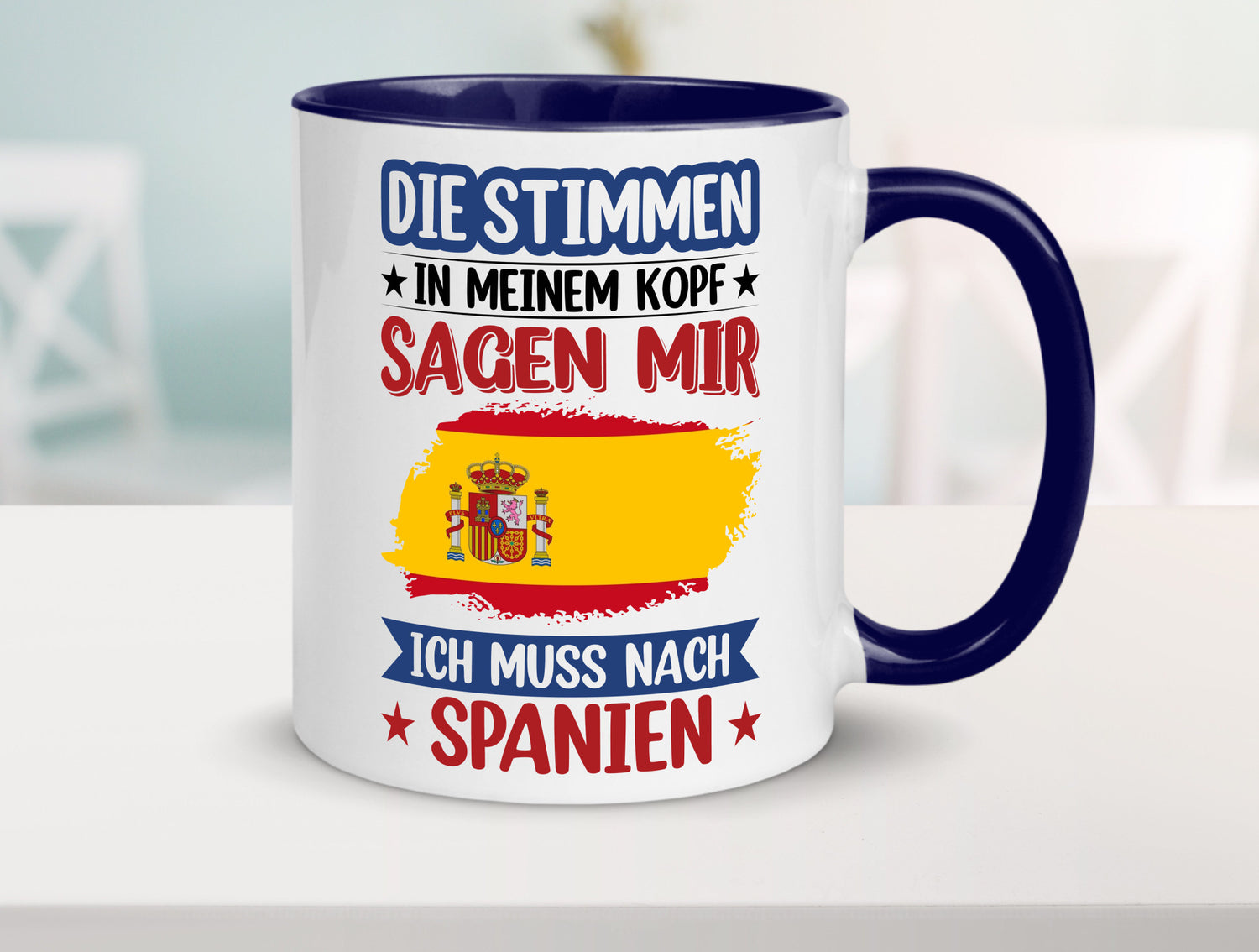 Spanien | Urlaub Stimmen in meinem Kopf Traumland v2 lustiger Spruch Geschenk