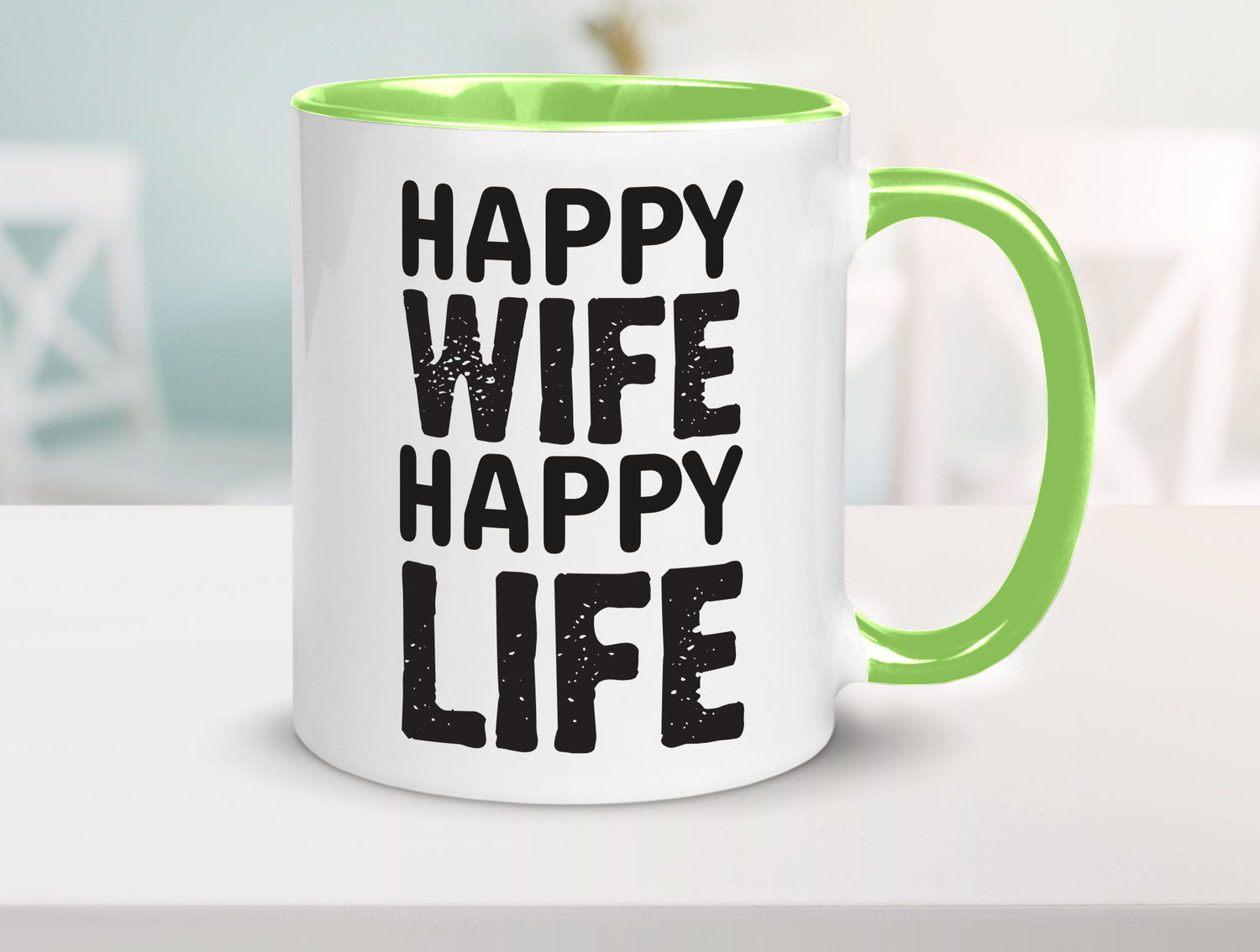 Happy Wife | Ehemann Tasse Ehefrau Humor Statement Geschenkidee