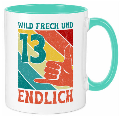 13. Geburtstag | 13 Jahre Wild und Frech Humor Geschenkidee Tasse