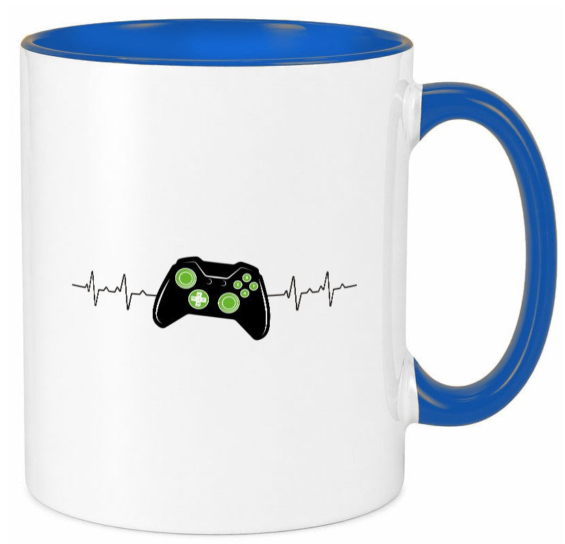 Controller Herzschlag | Heartbeat Gamer lustig Humor Geschenkidee Geschenk Tasse