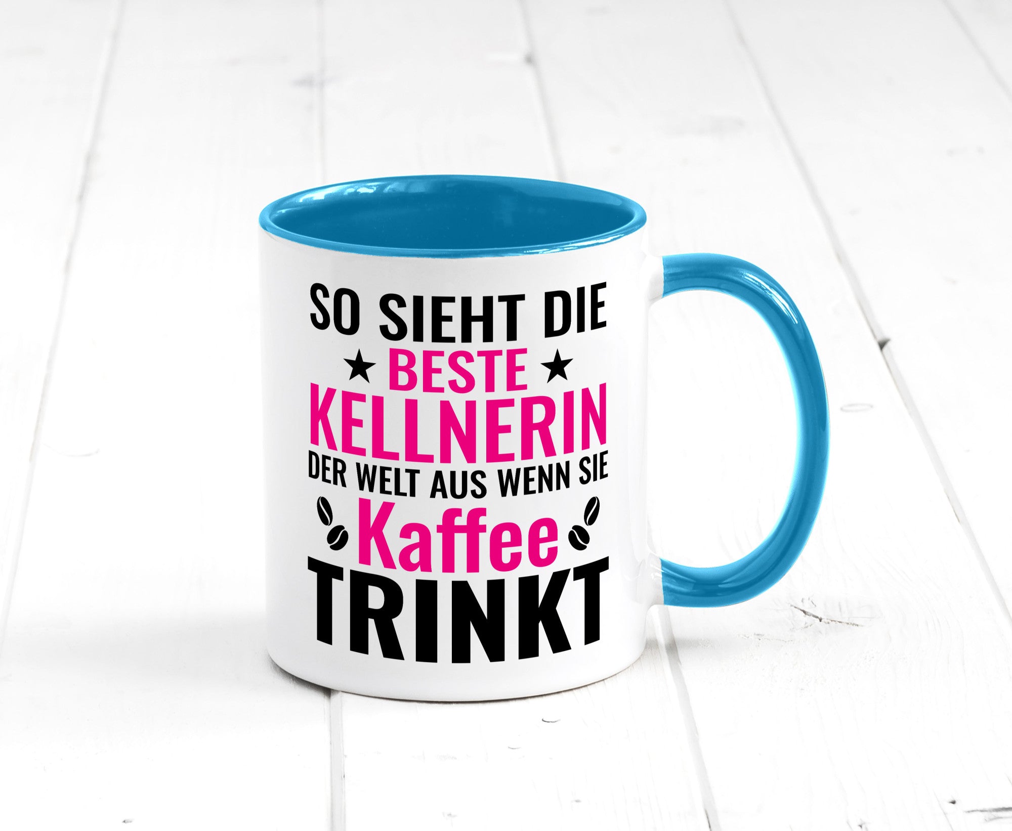 Kaffee trinkt: Kellnerin | Beruf kellnern Bedienung Humor Arbeit Kollegen Büro