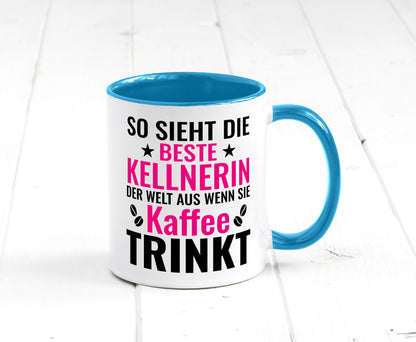 Kaffee trinkt: Kellnerin | Beruf kellnern Bedienung Humor Arbeit Kollegen Büro