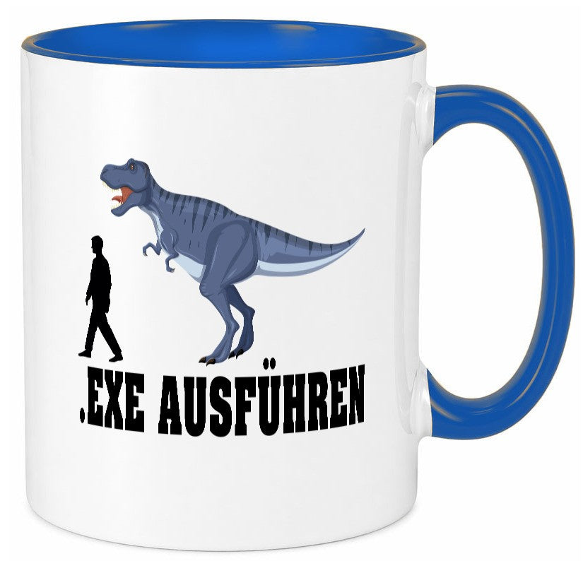 Exe Ausführen | Dinosaurier lustiger Spruch Geschenk Humor Geschenkidee Tasse