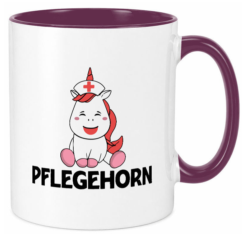 Pflegehorn | Krankenpflegerin Einhorn lustiger Spruch Geschenk Humor Tasse