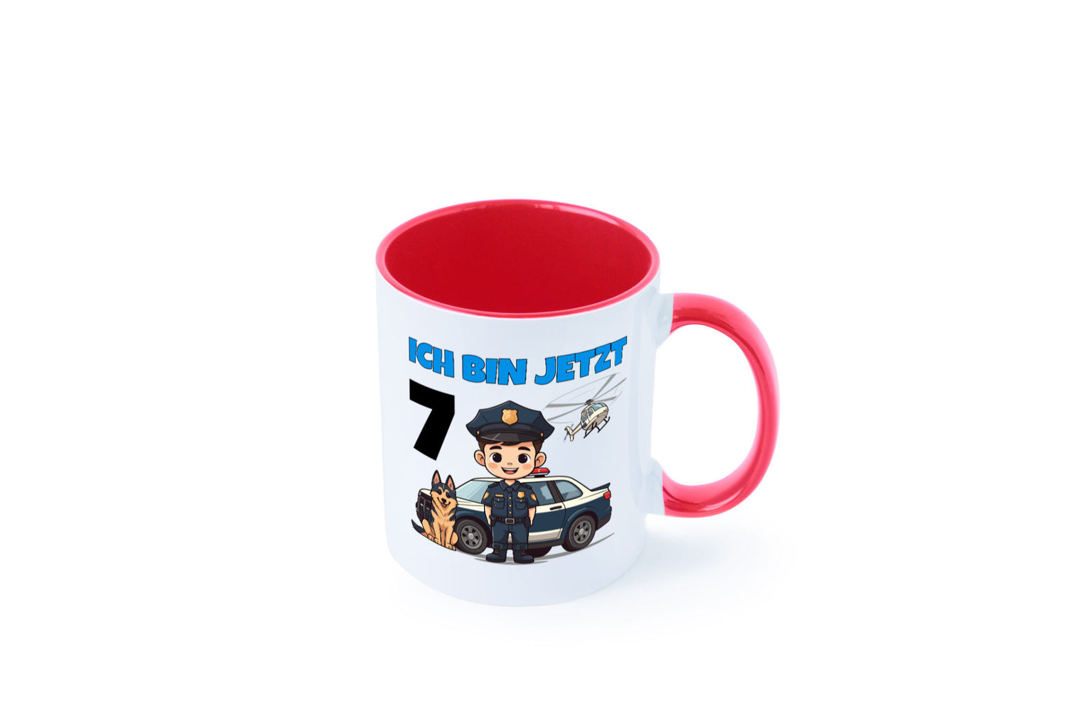7. Geburtstag | 7 Jahre Polizei Kind Polizeiauto Humor Geschenkidee Tasse