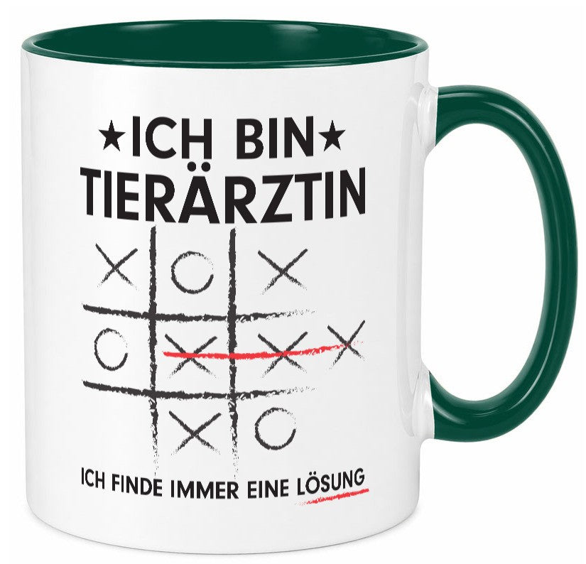 Löse Probleme: Tierärztin | Mediziner Tiermedizin v3 Geschenkidee Tierliebhaber Tasse