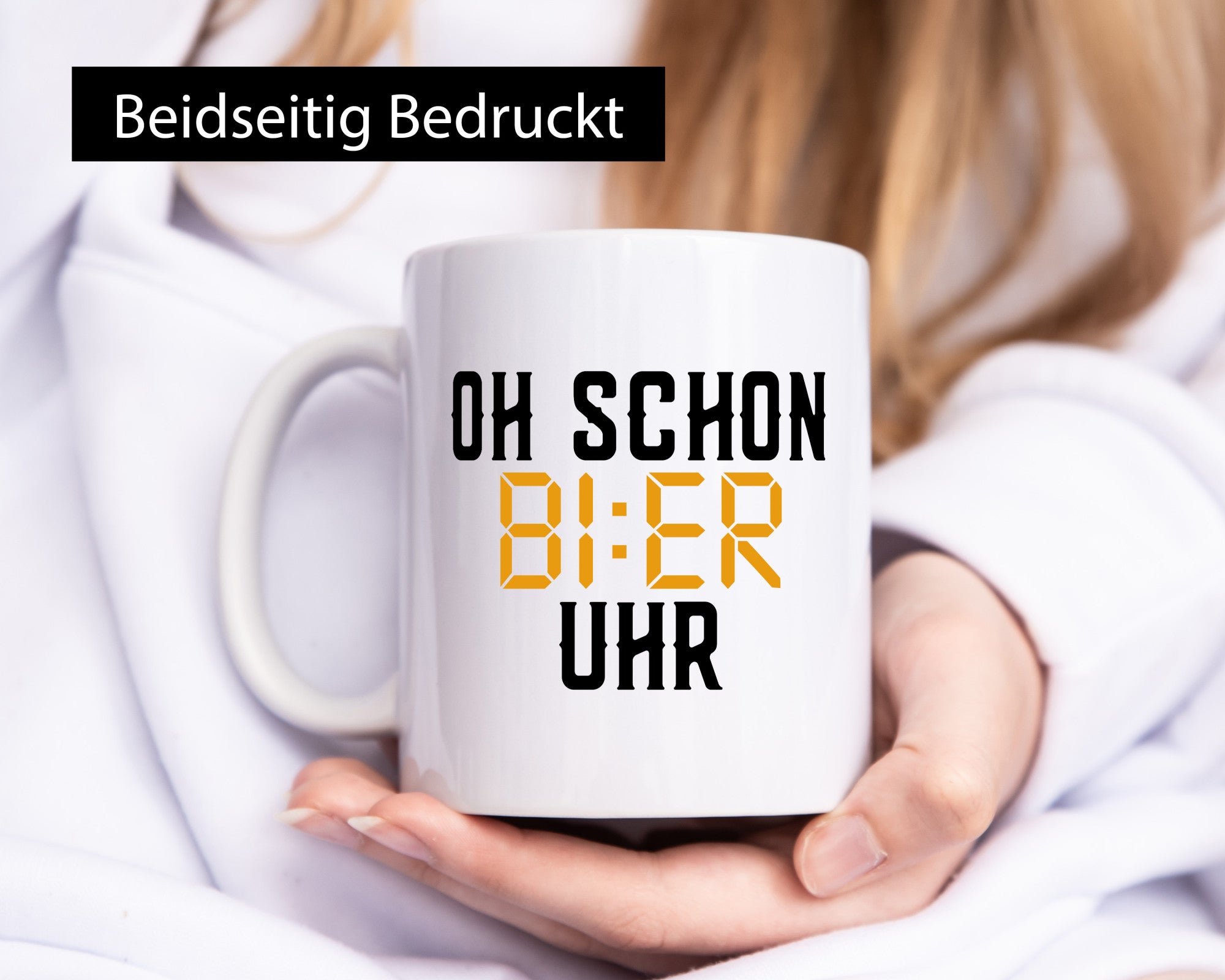 Oh schon Bier Uhr | Biertrinker Party Feiern Pils Humor Geschenkidee Tasse