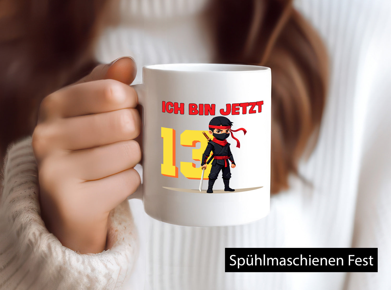 13. Geburtstag | 13 Jahre Ninja Kinder lustig Geschenkidee Geschenk Tasse