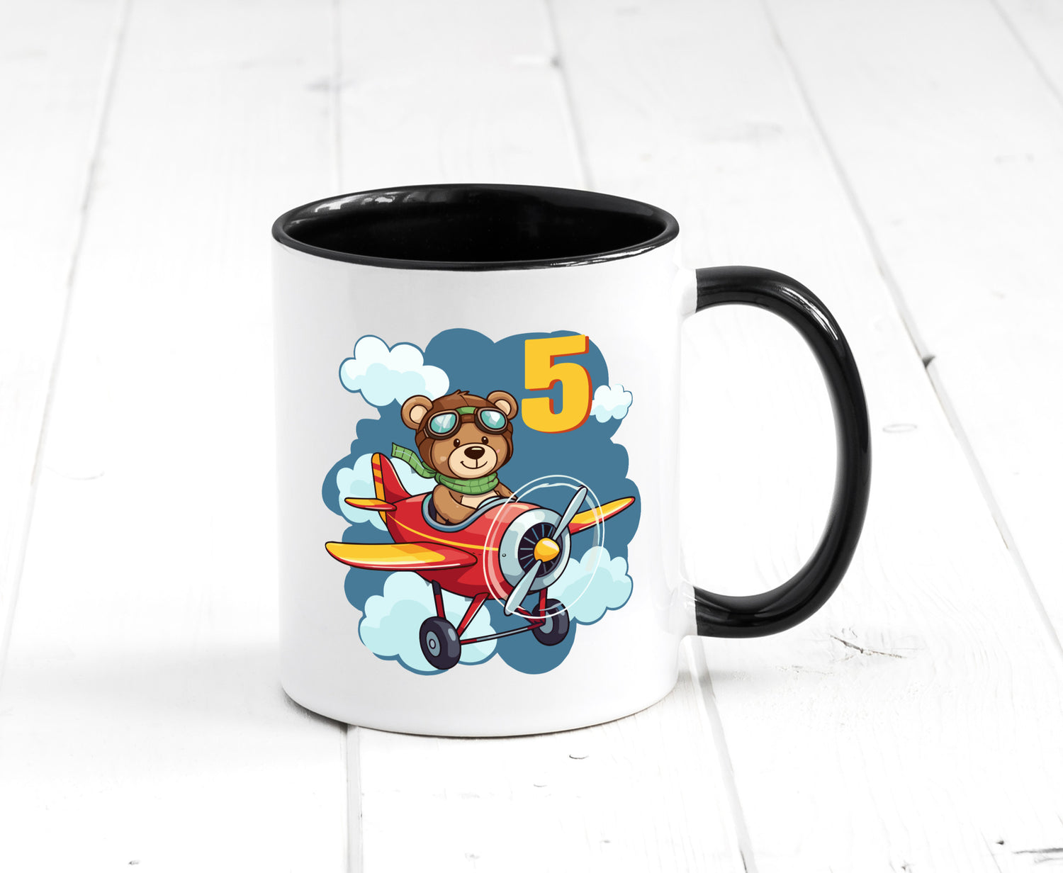 5. Geburtstag | 5 Jahre Kinder Pilot Flugzeug Geschenkidee Humor Tasse