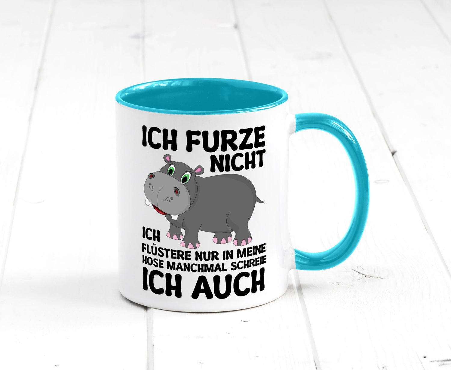 Ich furze nicht | furznilpferd v2 Humor Geschenkidee Tasse