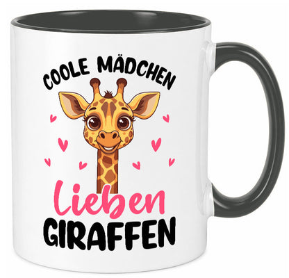 Coole Mädchen lieben Giraffen | Giraffe Geschenk Humor Geschenkidee lustiger Tasse
