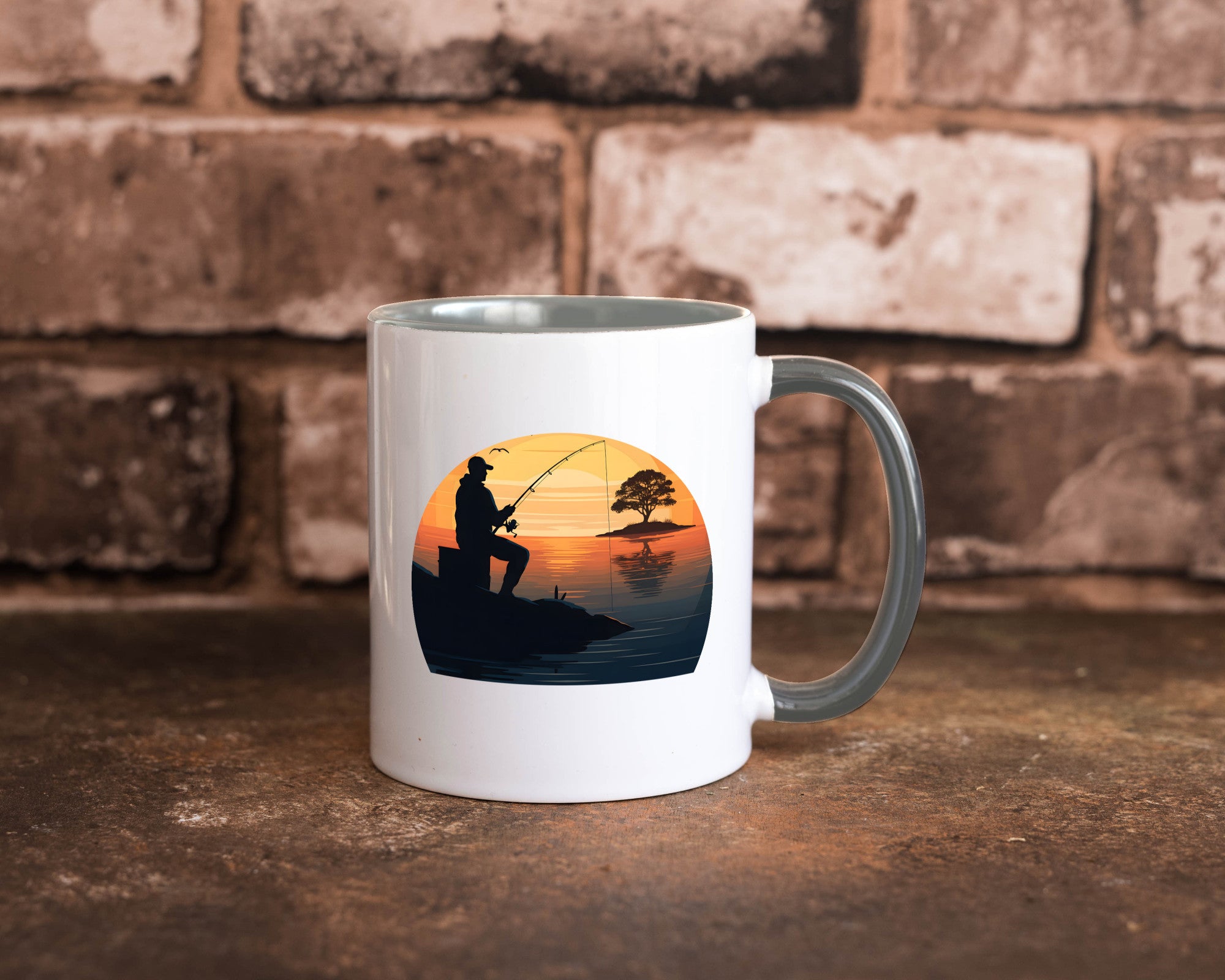 Angler | Sonnenuntergang Fischer Fische Angeln v2 Geschenk Humor Geschenkidee