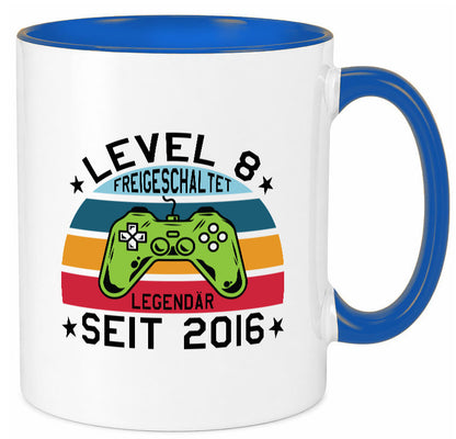 Level 8 | legendär seit 2016 Controller Geschenk Humor Geschenkidee lustiger Tasse